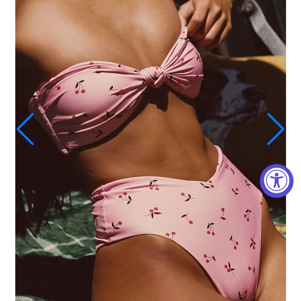 SKATIE Lyndi Bikini Top XL Mulholland Floral Coquette Boho Swim - Picture 3 of 5